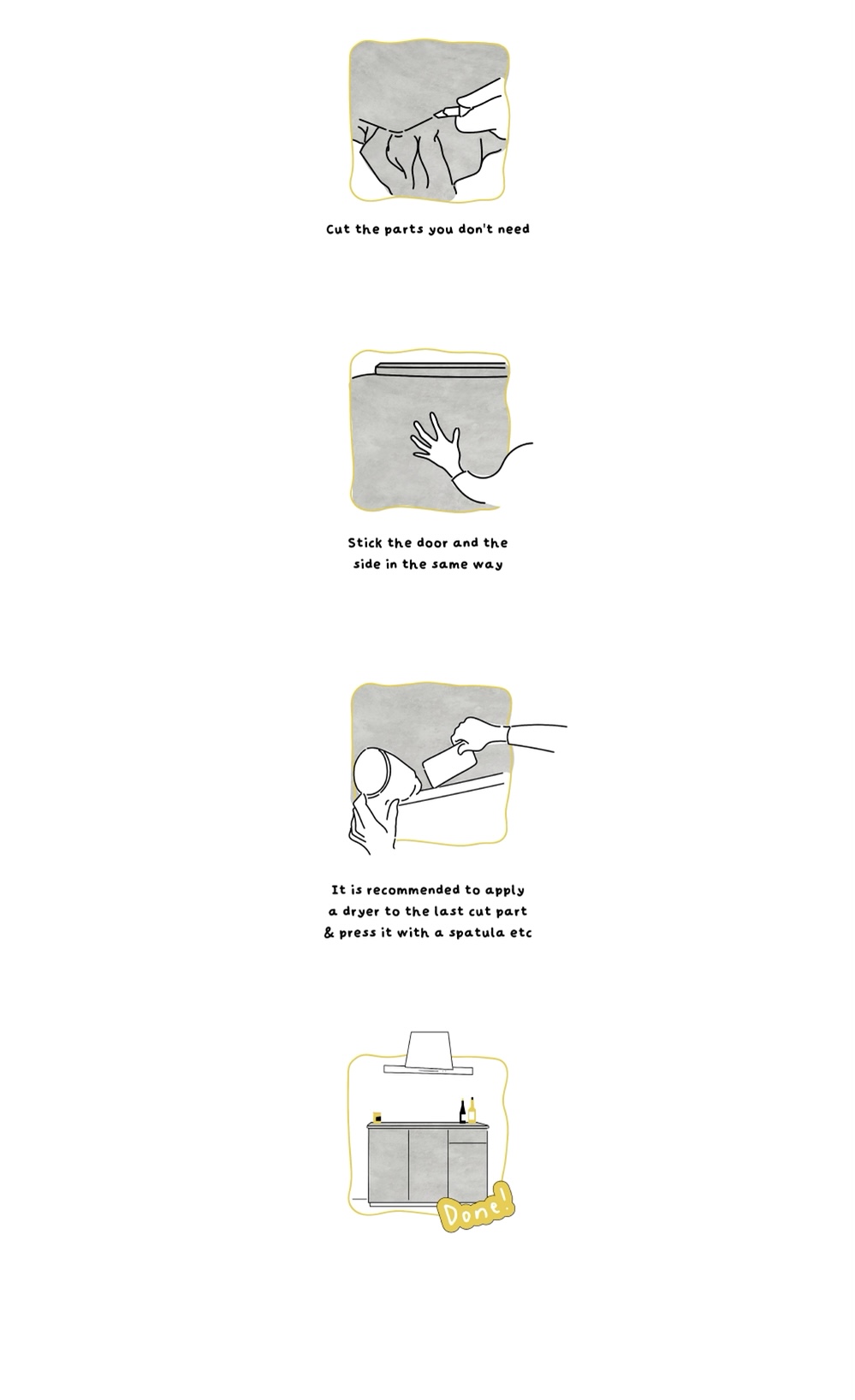Self Adhesive Sticker Installation Guide page